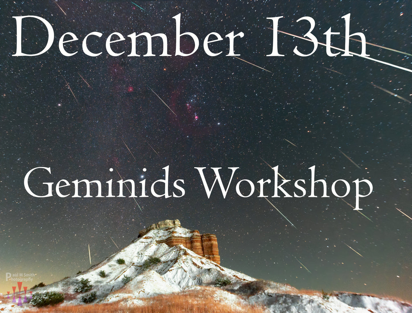 Oklahoma Orion and Geminids Meteor Shower Workshop Night of Dec 13th