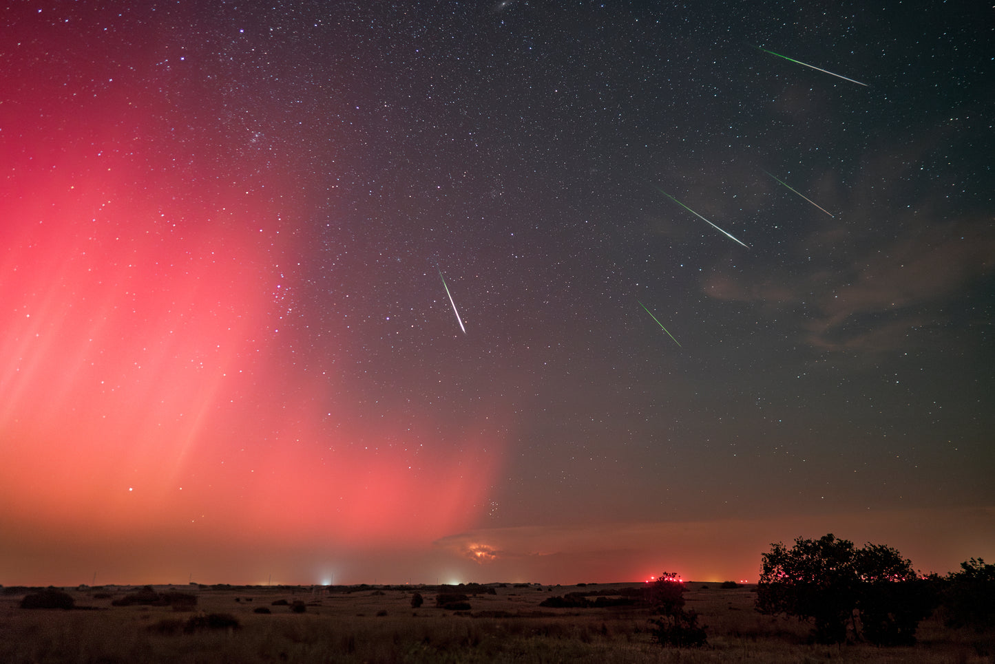 Magic night of the Perseid meteor shower peak in Oklahoma