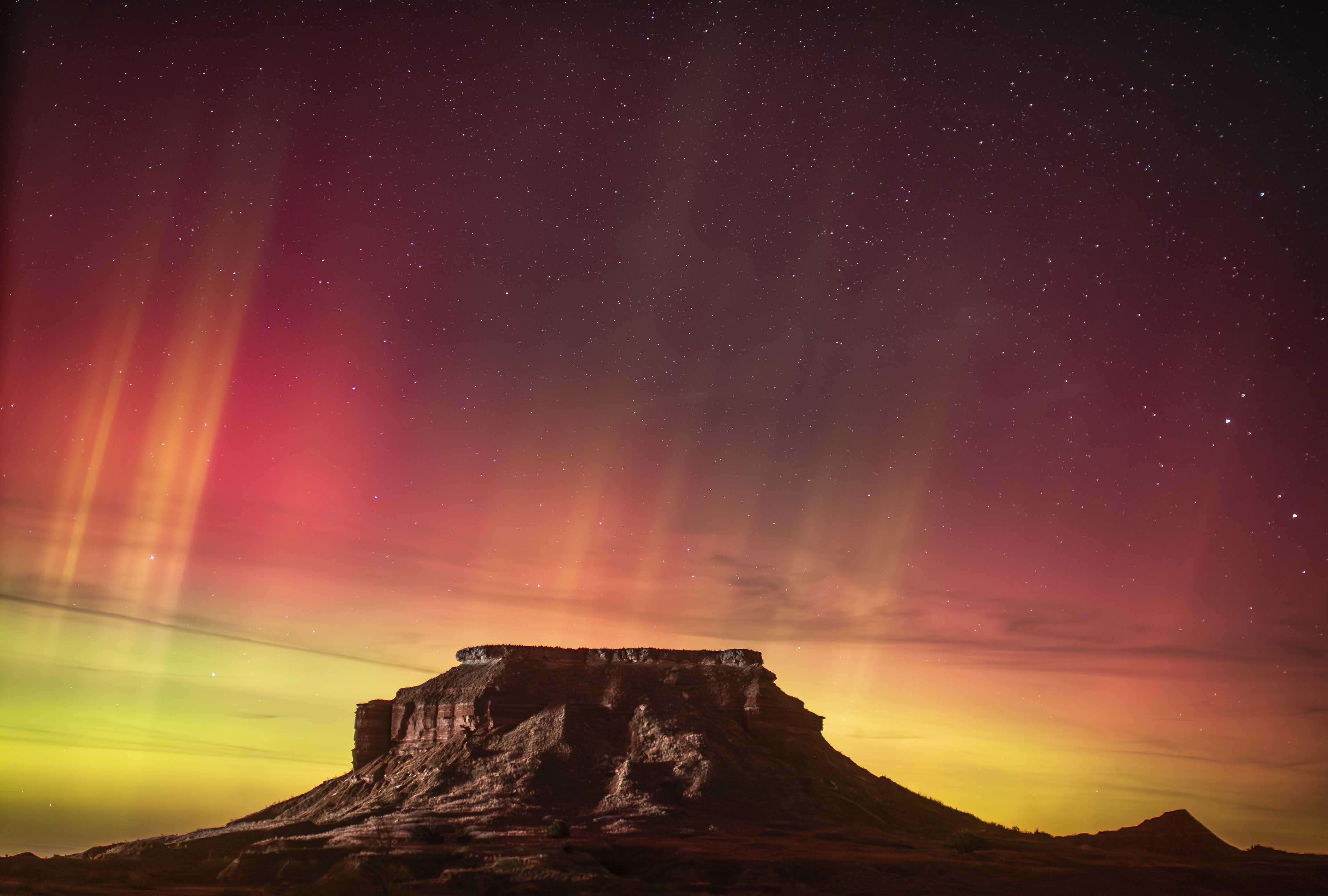 値下✴️超高品質✴オーロラ Aurora✴3.4mm厚95mm✴カスタム Aurora crown over Lone Mountain in Oklahoma – Paul M Smith Photography