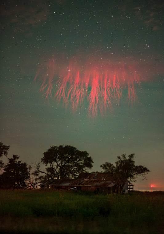 Oklahoma Skeleton Barn And Skeleton Red Sprite