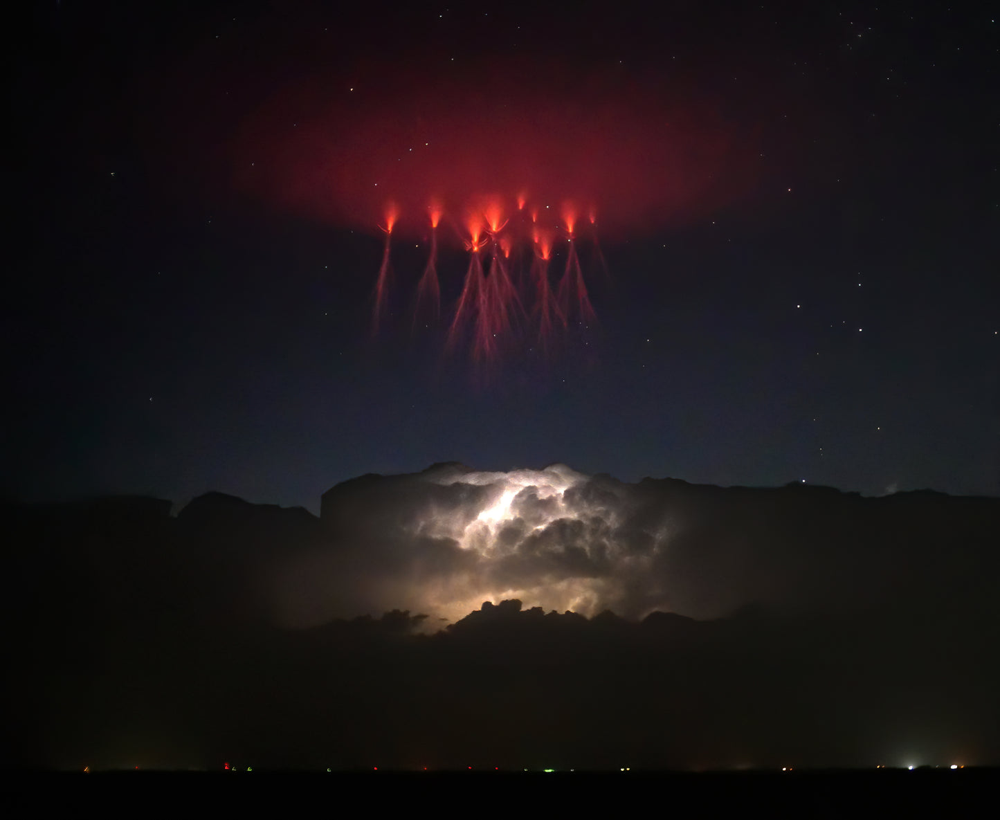 Jellyfish over updraft